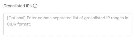 IP restrictions configuration